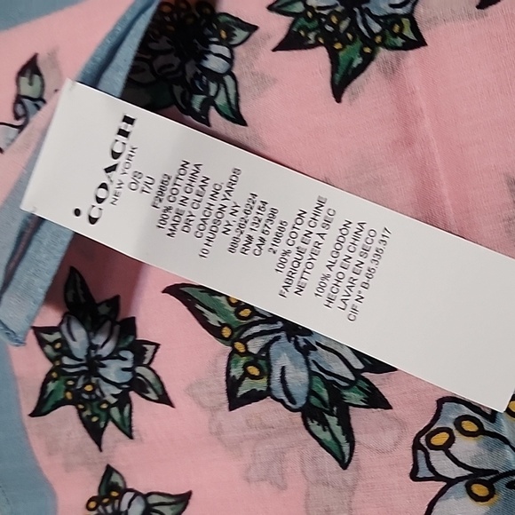Coach handkerchief Cotton Authentic - Picture 6 of 7